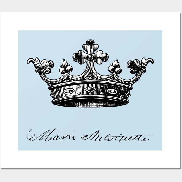 Marie Antoinette, Queen of France, Crown and Signature Wall Art by Pixelchicken